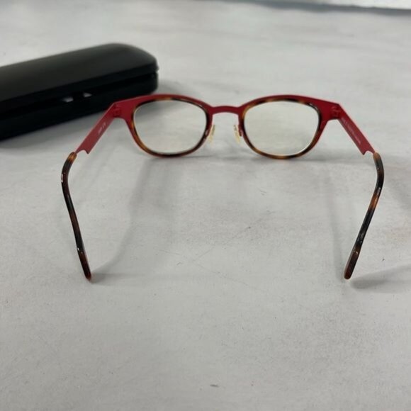 Anne Et Valentin Eyeglasses Fairy U 78 Havana/Red Cat Eye Metal France 45-22 135 - Picture 7 of 11